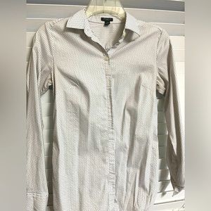 POLKA DOTS Ann Taylor Suite Button Shirt